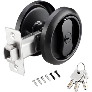 1 Комплект черно крилото на замъка, за въвеждане на джобове от неръждаема стомана, автоматично заключване на вратите за лични джобове с ключ, с пръстени