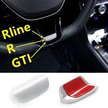 1X 3D Метални Вътрешна Етикети На Волана на Автомобила Аксесоари За VW GTI R Rline Polo Golf 7 GTS Passat B8 Magotan Tiguan L