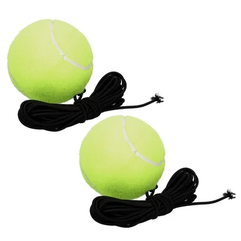 2 бр. Вълнени топки за тенис за самостоятелно тенис, гумени топки за тенис с дълго въже