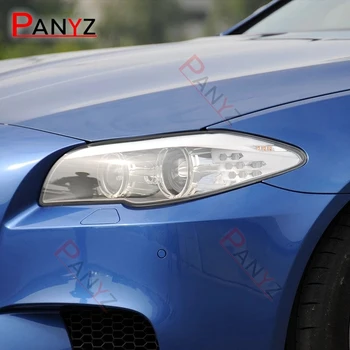 2 Броя Защитно Фолио За Автомобилни Фарове Възстановяване на Фарове Прозрачна Черна Стикер TPU За BMW M5 F10 F90 2011-2020