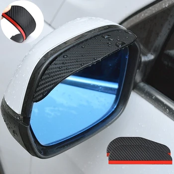 2 елемента огледалото за обратно виждане на автомобила странични сенници от дъжд за вежди от въглеродни влакна за kia Sportage 2005 2006 2007 2008 2009 2010 nissan march
