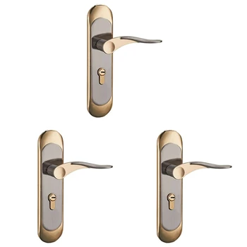 3-кратна врата копчето за дома с набор от ключовете за заключване за защита от алуминиева сплав