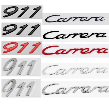 3D аксесоари с емблемата на колата, подходящи за 911 Carrera, стикер на задния багажник, стикери с логото на Porsche 911 Carrera, за украса