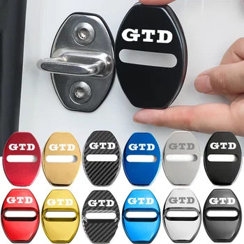 4 бр. Автомобилен стайлинг, автоматично заключване на вратите, защитно покритие, обтегач за лого GTD, антикоррозийный калъф от неръждаема стомана, вътрешна украса