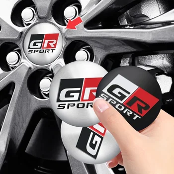 4шт 56 мм Спортен Лого GR Център на Колелото на Автомобила Капачката на Главината на Етикети На Джанти Стикер За Toyota GR Sport RZ RC в RS Prius Camry Gazoo Racing RAV4