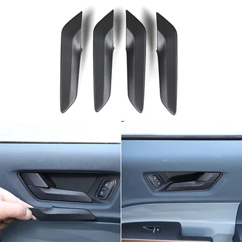 ABS Въглеродни влакна, Матово черен стикер на вътрешната дръжката на вратата на колата, накладки за Ford Maverick 2022 + Аксесоари за интериора