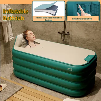 Bañera inflable automática inteligente para adultos, bañera plegable para apartamento pequeñtátil para aire libre, 1,3/1,4