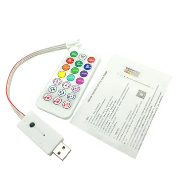 DC5V SP620E Bluetooth USB Музикален Пиксельный Контролер с RF Дистанционно Управление Индивидуално Full Dream Color За WS2812 RGB Led Strip Light Tape