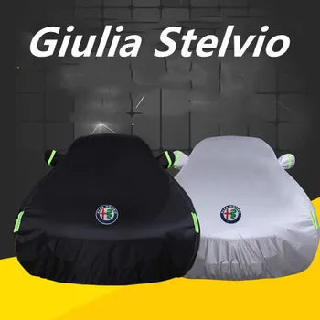Four Seasons Универсално Устойчиво Водонепроницаемое Външно Пълно Покритие на Автомобила Aganist Против UV Вали Сняг За Alfa Romeo Giulia Stelvio GTV