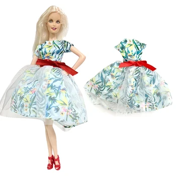 NK Official, 1 бр., Благородна дрехи за преобличане на кукли, пролетта рокля с модел, прекрасен колан с червен нос за Барби кукли, аксесоари, играчки