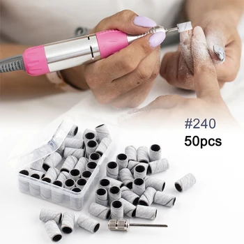 TP 50шт Шлифовъчни ленти # 240 Тренировки за нокти от неръждаема стомана, Беседки, Електрически Аксесоари за маникюр, Инструмент