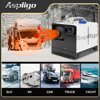 Автомобилен Нагревател Aspligo Капацитет 5 kw Преносим LCD Монитор С Дистанционно Управление Дизелов Нагревател Бързо Загряване Паркинг Отоплител за АВТОБУСА Camper Trailer Truck