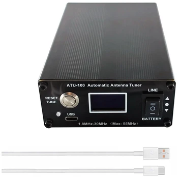 Антена Тунер ATU-100 За шунка радио 1,8-55 Mhz Автоматична Антена Тунер От N7DDC 100 Вата С Отворен Код На Къси Вълни Със силна Батерия