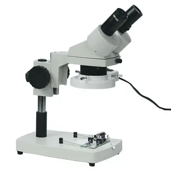 Бинокъла на Стереомикроскоп 20X 40X за ремонт на печатни платки за запояване, промишлен Микроскоп с външни led пръстен