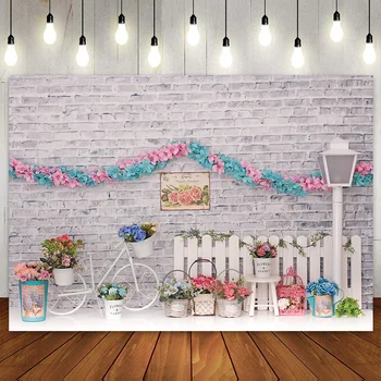 Градински Пролетен Великденски фон за снимки във фото студио, детски душ, Новородено Момче, момиче, дете, деца, декор за парти по случай рождения ден