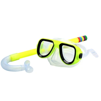 Детски Комплект за гмуркане с шнорхел Маска за гмуркане Плувни очила очила със сухи тръби, Оборудване за гмуркане с шнорхел