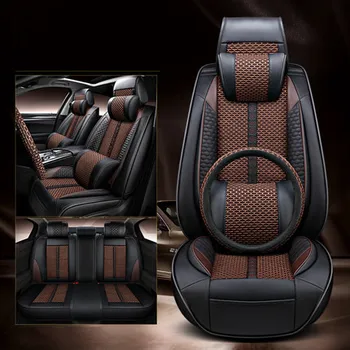 Добро качество! Пълен комплект калъфи за столчета за автомобил + калъф за волан на Mazda CX-5 2023-2017 дишаща еко-възглавница за седалка CX5 2022