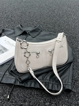Ежедневни дамски чанти-незабавни посланици, фини флорални веригата, джобове, чанта през рамо от изкуствена кожа 2023, дамски лесна чанта за пътуване
