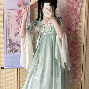 Жена хубава рокля Hanfu в китайски стил, на Традиционното елегантна рокля на принцеса с флорални принтом, Източна фея рокля за cosplay, с танц
