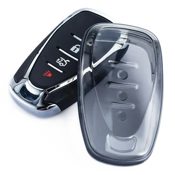За Chevrolet Blazer 2019-2023 Черен прозрачен калъф за ключове от колата, ключодържател, калъф за ключове, протектор, автоаксесоари