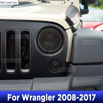 За Jeep Wrangler 2008-2017, Външна фаровете на колата, защита от надраскване, Нюанс на предната лампа, Защитно фолио от TPU, Аксесоари за ремонт, стикер