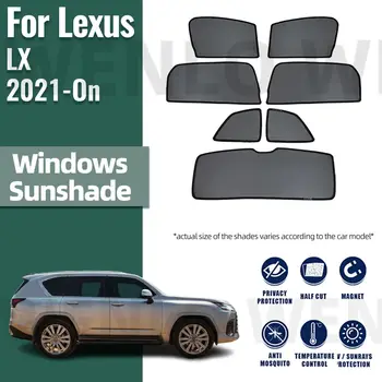 За Lexus LX 600 2022 2023 2024 LX600 J310 Магнитни Автомобилни Завеси На Прозорците Слънчева Козирка Сянка на Окото, Оцветяване на Стъкло Защита От Слънцето