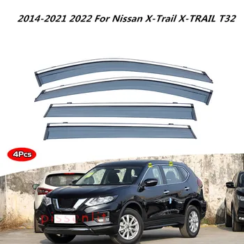 За Nissan X-Trail X-TRAIL T32 2014-2021 2022 Аксесоари Външно боядисване Хромирани Прозорец Очила Флюгерные Стъкло Защита От Вятър и Дъжд
