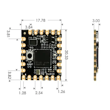 За Raspberry Pi Pico Печат Hole Development Board RP2040-Core-Многофункционален Двуядрен процесор RP2040, C