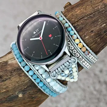 За Samsung каишка за часовника 22 мм 20 мм Празничен стил на Оригинален дизайн на ръчен труд за жените Galaxy Huawei, Xiaomi Huami каишка Fossil Band