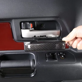 За Toyota FJ Cruiser 2007-2021 ABS Вътрешна Врата копчето от въглеродни влакна, Отрежете капака на чашата, Декоративни Аксесоари