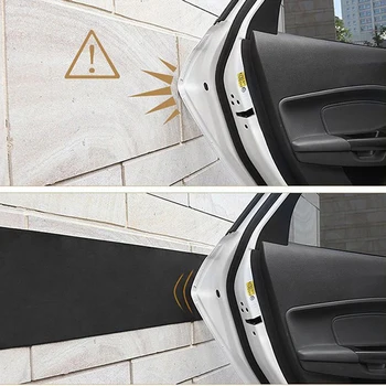 защитен стикер на вратата на колата 1бр, черен панел за броня, декор за паркиране в гараж, защитна лента 100x20 см, здрав и практичен