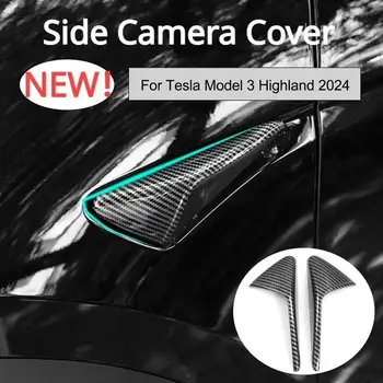 Защитно покритие Страничната камера за Кола за Tesla New Model 3 + Стикер Highland Крило На Крило С Автоматично Указател на завоя За Model3 2024