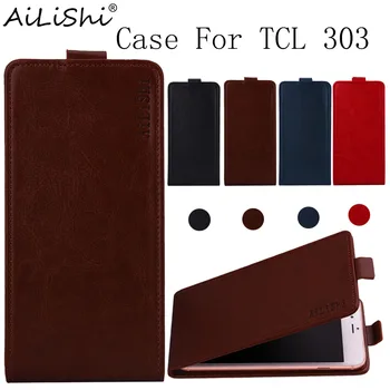 Калъф AiLiShi за TCL 303 с панти капак от изкуствена кожа TCL, изключително 100% защитен калъф за вашия телефон, кожа + проследяване