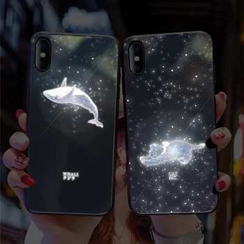 Калъф за телефон Starry Sky за iPhone 13 12 11 Pro MAX SE 2020 с Led Светкавица Smart Case за iPhone 12 13 Mini С Управлението на звука