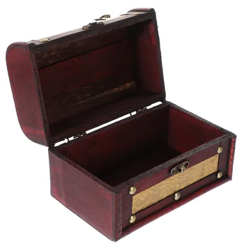 Ковчег за бижута, Дървена кутия за съхранение на бижута Кутия за подаръци Ретро Дървен сандък за съхранение