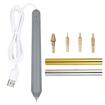 Комплект дръжки от фолио с горещо топъл, USB-дръжка от фолио за scrapbooking, комплекти инструменти за извършване на пощенски картички, писалка за рисуване в стил scrapbooking, USB кабел