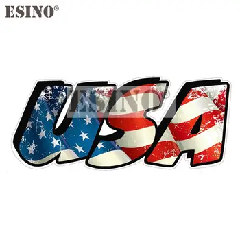 Креативен дизайн на автомобила САЩ Национален флаг на Америка Декоративна стикер Карикатура Водоустойчив PVC стикер за автомобил колата Винил модел