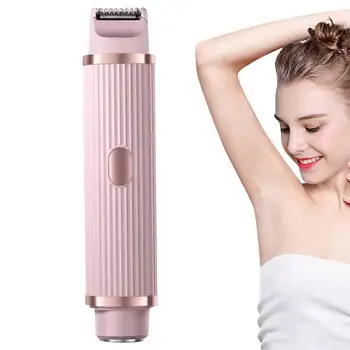 Машинка за бикини и бръснач с двойна глава, USB акумулаторна машинка за жени, електрическа пишеща машина за подстригване на коса в слабините и акумулаторна самобръсначка