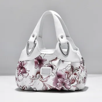 Модерна чанта с принтом, женствена чанта с дръжка от изкуствена кожа, дамски чанти-тоут Wild Brand, Голямо голям чанта през рамо, популярна чанта за пазаруване
