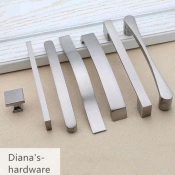 Модерни дръжки на вратите на гардероба от матирана алуминиева сплав, дръжки на чекмеджета, дръжки на Вратите на кухненския шкаф, Профили за мебелни дръжки