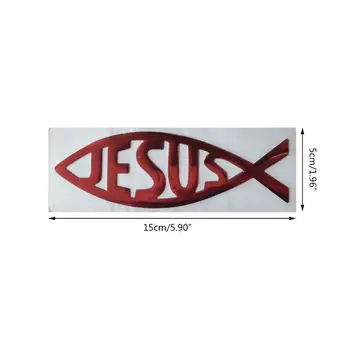 Мотоциклет автомобил Исус риба очертанията на 3D страничната икона на камион стикер стикери