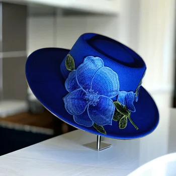 Най-добрият подарък Фетровая шапка 3D Дизайн, Бродирани Мъжки и женски Джаз Шапки 2023 Нова Фетровая шапка Новата версия на продукта Шапка Сомбреро