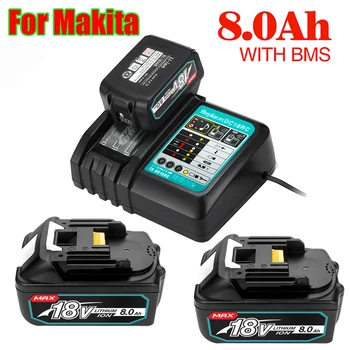 Наскоро обновен батерии Makita 18V 5A/6A/8A BL1830B BL1850B BL1850 BL1840 BL1860 BL1815 Заменят с литиеви батерии