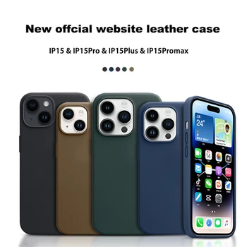Оригинален калъф на Apple 15 От Изкуствена Кожа Magsafe Case За iPhone 15 Pro Max 15 Плюс Case Безжична Зареждане Drop Магнитна Защитно покритие