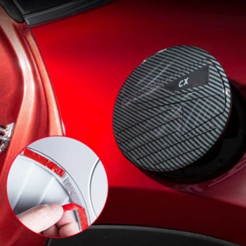 Отрежете капака на резервоара на колата стикер на капака на газова бутилка, украса, изработени от въглеродни влакна за Mazda CX-30 2020-2021