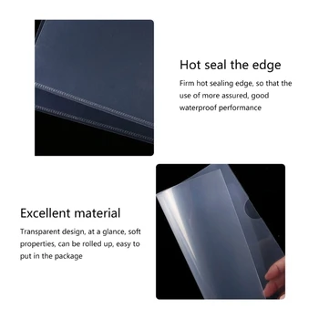 Пластмасови прозрачни папки за документи L-образна папка с конструктивните джобове за формат A4 / Letter