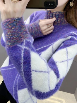 Пролетно-Есенен Модерен Сгъсти пуловер, Пуловер, Свободна задължителен, Корейската версия, Универсален Основен пуловер, Мек Удобен Универсален Топ