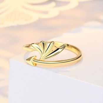 Пръстен Ангел Демон, който отваря пръстен за двойка, подарък, креативната мода, унисекс, черен и бял пръстен с крила