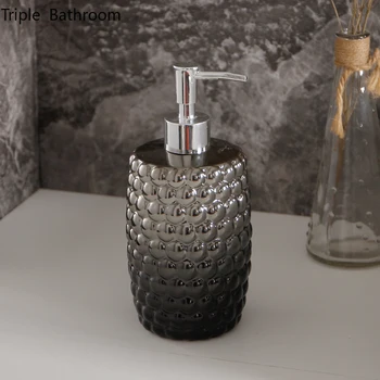 Ретро Керамични Титуляр за дезинфектанти за ръце Бутилка за дозиране шампоан за душ в Хотелската баня Опаковка сапун Кухненски Принадлежности