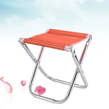 Сгъваем стол за къмпинг, лек преносим стол за риболов, пътуване, плаж (случаен цвят)